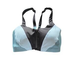 Victoria's Secret Knockout On Point Sports Bra 34DD Womens Wireless Zip Front